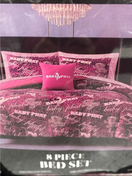 Baby Phat Other - Baby Phat Hot Pink Logo 8-Piece Comforter Set